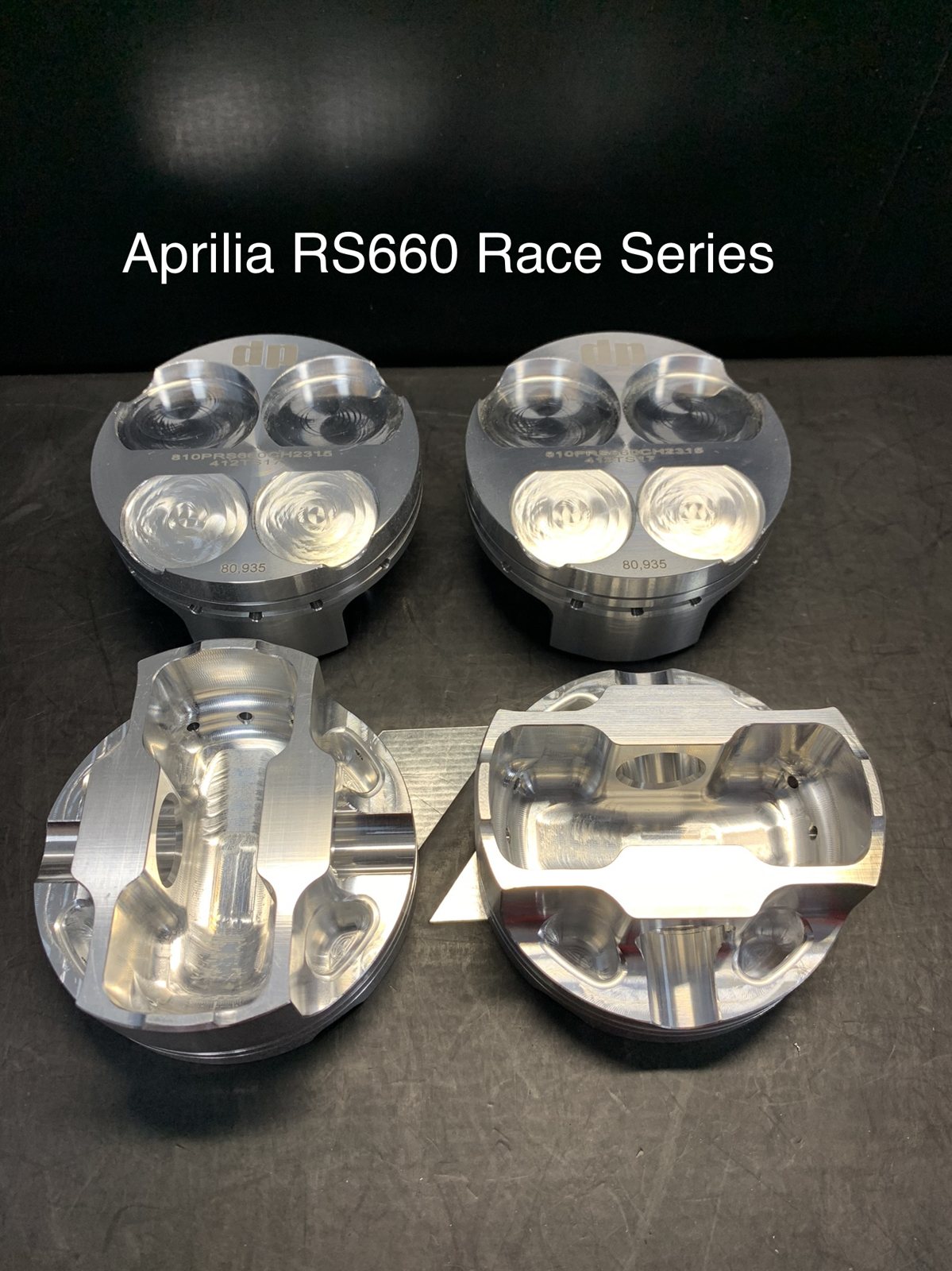 Aprilia RS660 Race Series Pistons 1 Aprilia RS660 Race Series Pistons - DP Engine Parts